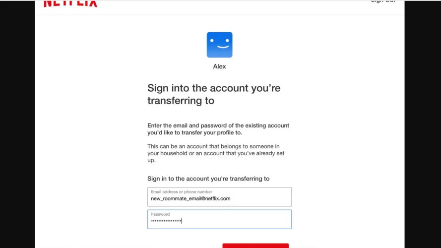 Netflix允许用户将个人资料转移到现有帐户