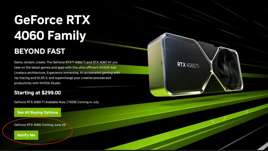 NVIDIA将比预期更早推出其经济实惠的RTX 4060