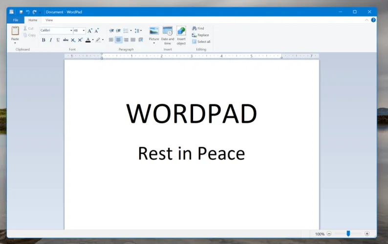 RIP Microsoft WordPad，自Windows 95以来一直是PC的支柱