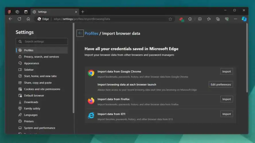 Microsoft Edge正在从一些用户手中窃取Chrome标签